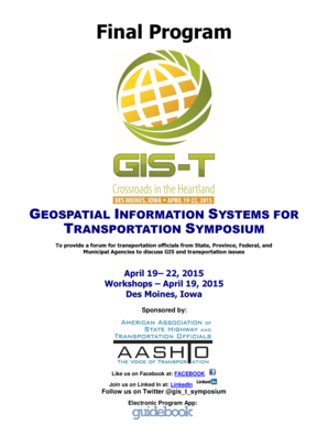 Announcement maker - Final Program - Gis-T Symposium - gis-t