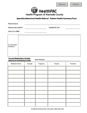 Specialty Behavioral Health Referral Form