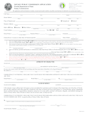 Florida Notary Public Commission Application