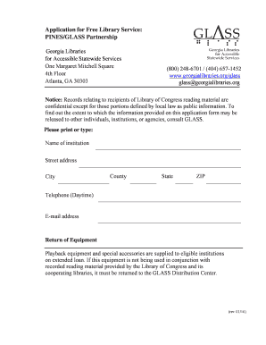 Georgia Library Service Application