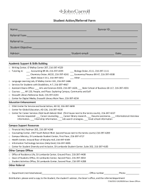 Student Action/Referral Form