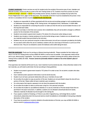 Proctor Registration Form