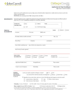 College Credit Plus Program Application