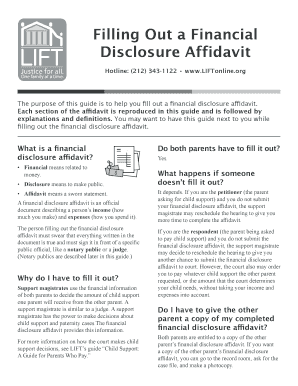 Financial Disclosure Affidavit