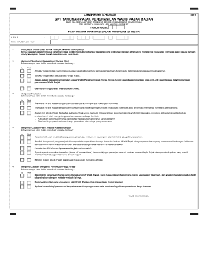 Indonesian Corporate Tax Return Form 3B-1