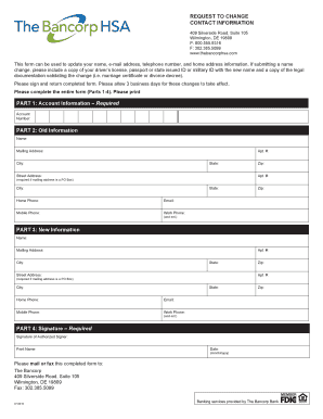 Request to Change Contact Information