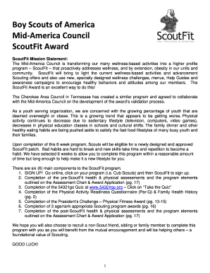 ScoutFit Award Program