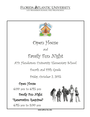Open House - Florida Atlantic University - adhus fau