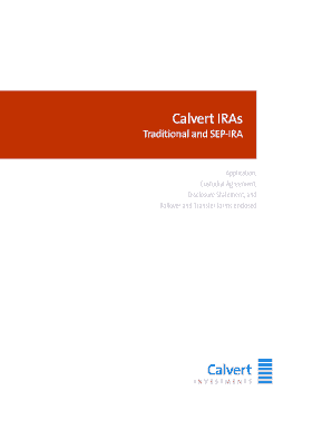 Calvert Traditional and SEP-IRA Application