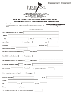 Estate Bond Application