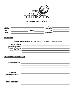 Volunteer Application Form