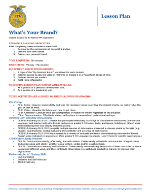 Personal Branding Lesson Plan