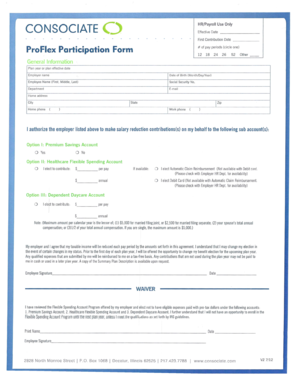 ProFlex Participation Form