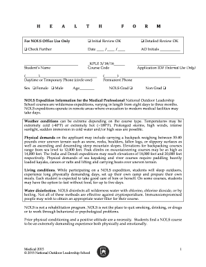 NOLS Health Form