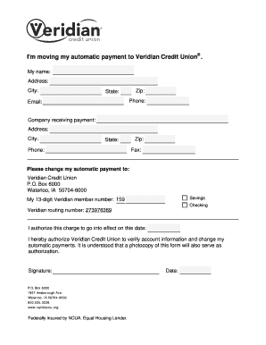 Automatic Payment Change Authorization