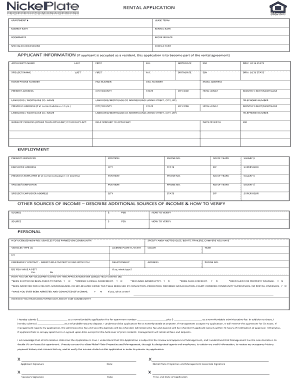 Rental Application Form