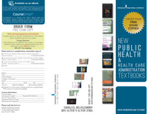 Springer Publishing Free Exam Copy Request Form