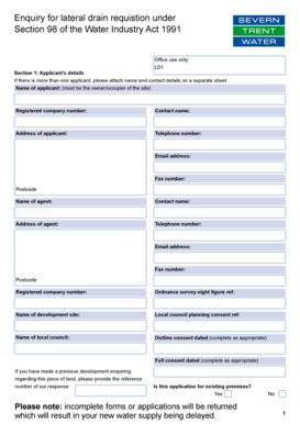 Lateral Drain Request Form