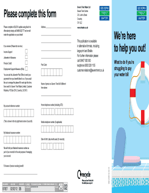 Severn Trent Water Bill Payment Assistance Form