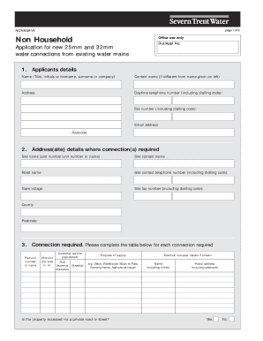 Non-Household Water Connection Application