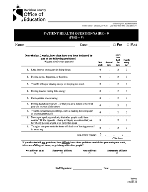 Patient Health Questionnaire PHQ-9