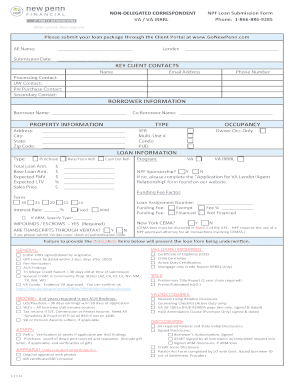 VA Loan Submission Form