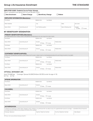 Group Life Insurance Enrollment Form