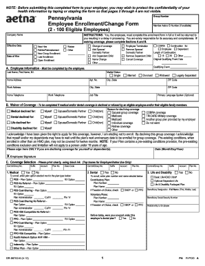 Employee Enrollment Change Form