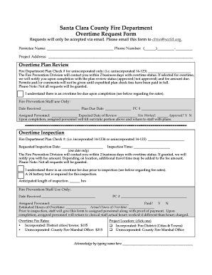 OT Request Form - County Fire