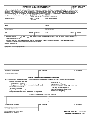 Statement and Acknowledgment Form