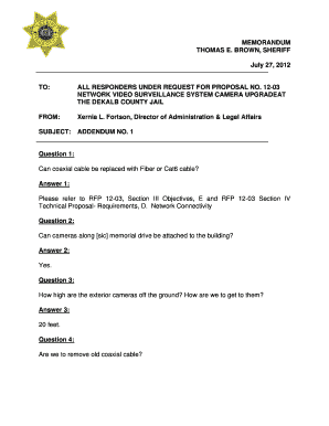 MEMORANDUM THOMAS E BROWN SHERRIFF July 27 2 012 TO - dekalbsheriff