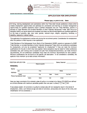 Application for Employment
