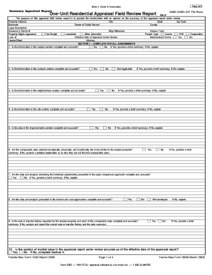 One Unit Residential Appraisal Field Review Report