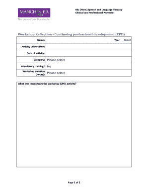Speech and Language Therapy CPD Portfolio