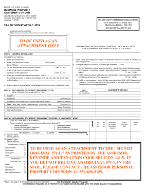 California Business Property Statement