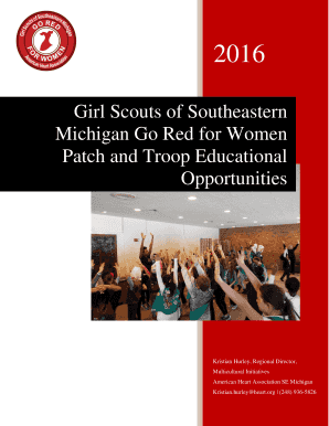 Girl Scouts Go Red for Women Patch Program
