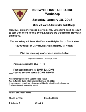 Brownies first aid badge requirements pdf