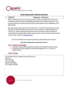 Montana DPHHS EDI Provider Enrollment Form