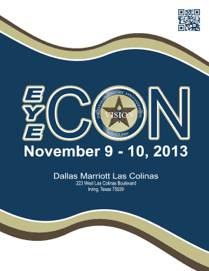 Texas Optometric Association Conference Registration Form