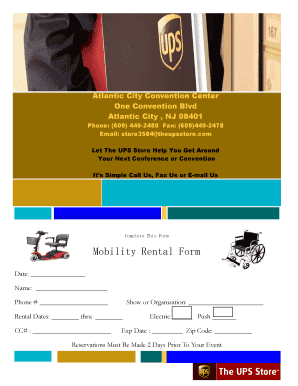 Mobility Rental Form