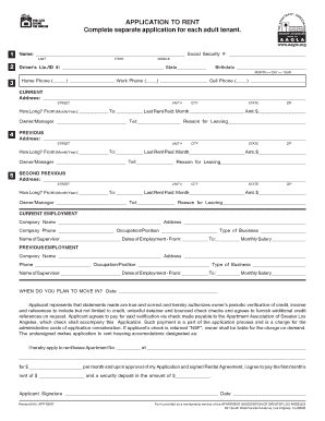 Rental Application Form