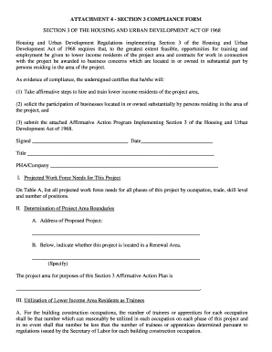Section 3 Compliance Form