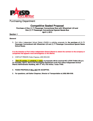 Purchase of One (1) 71 Passenger Conventional Bus with Wheelchair Lift and