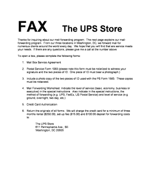 Mail Forwarding Service Agreement