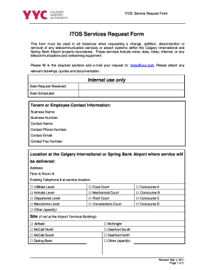 ITOS Service Request Form