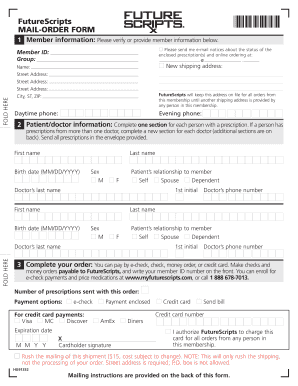 FutureScripts Mail-Order Form