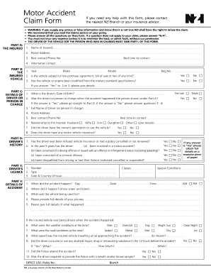 Motor Accident Claim Form