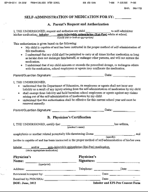Hawaii School Medication Authorization Form