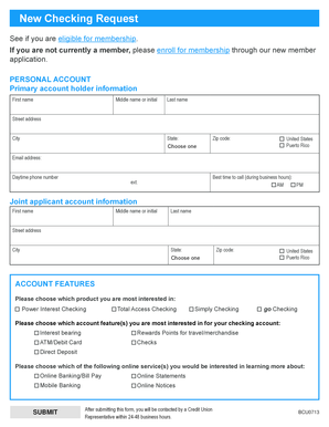 New Checking Request Form
