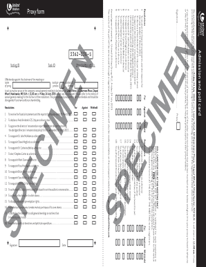 Proxy Form for Annual General Meeting